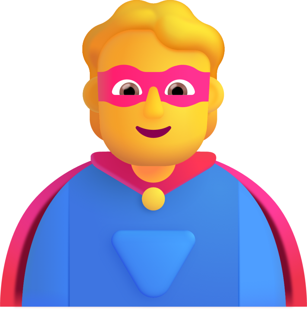 person superhero default emoji