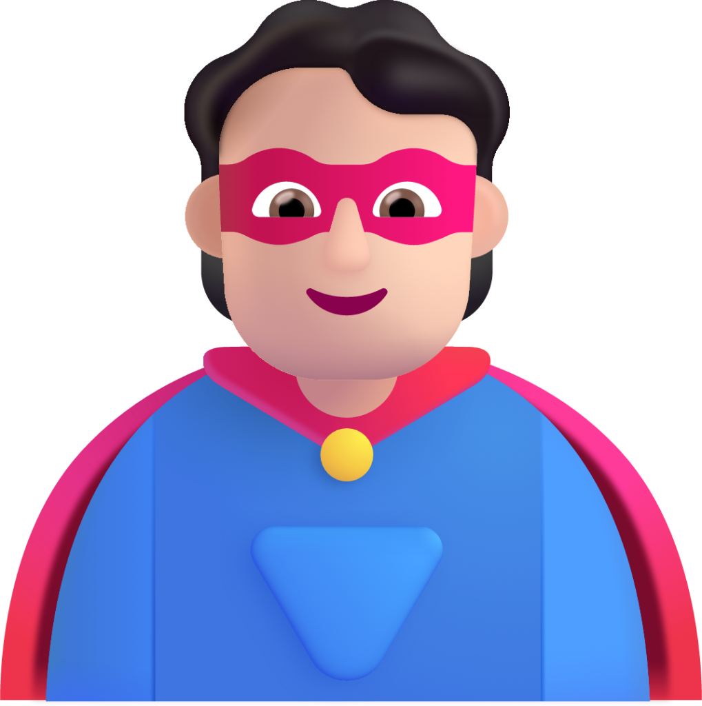 person superhero light emoji