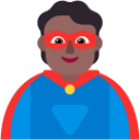 person superhero medium dark emoji