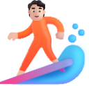 person surfing light emoji