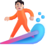 person surfing light emoji