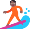 person surfing medium dark emoji
