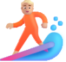person surfing medium light emoji