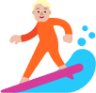 person surfing medium light emoji