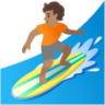 person surfing: medium skin tone emoji