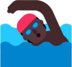 person swimming dark emoji
