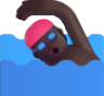 person swimming dark emoji