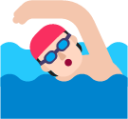 person swimming light emoji