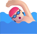 person swimming light emoji