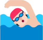 person swimming light emoji