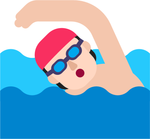 person swimming light emoji