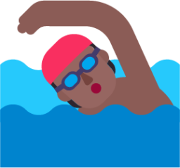 person swimming medium dark emoji
