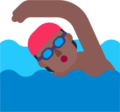 person swimming medium dark emoji