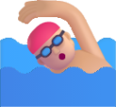 person swimming medium light emoji