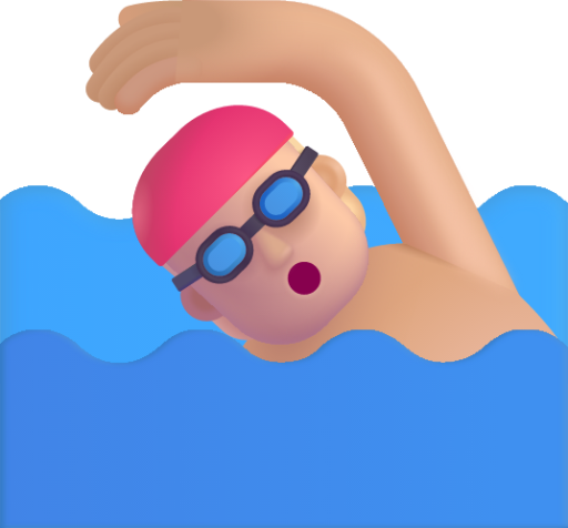 person swimming medium light emoji