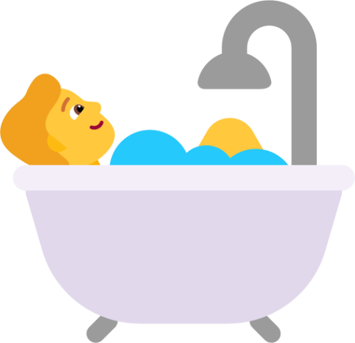 person taking bath default emoji