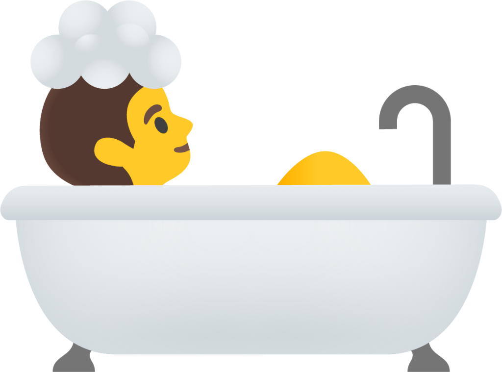 person taking bath emoji