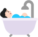 person taking bath light emoji