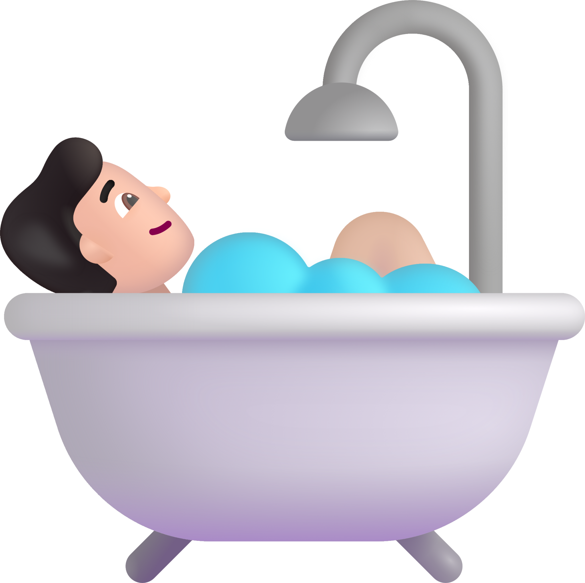 person taking bath light emoji