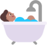 person taking bath medium emoji