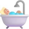 person taking bath medium light emoji