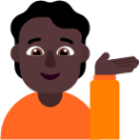 person tipping hand dark emoji