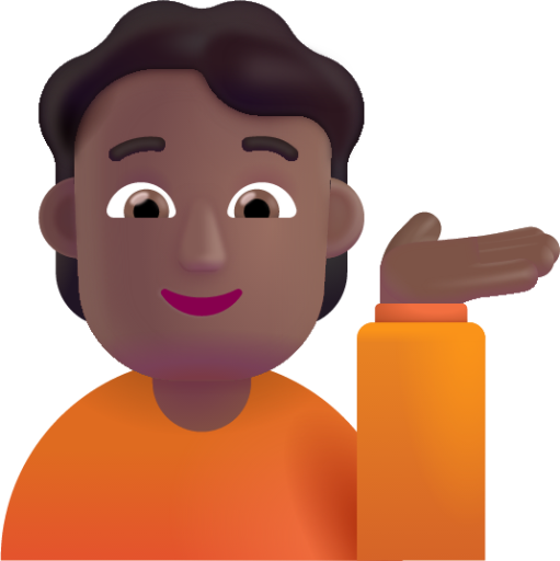 person tipping hand medium dark emoji