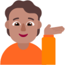 person tipping hand medium emoji