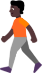 person walking dark emoji