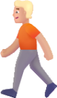 person walking medium light emoji