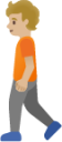 person walking: medium-light skin tone emoji