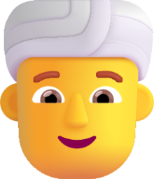 person wearing turban default emoji