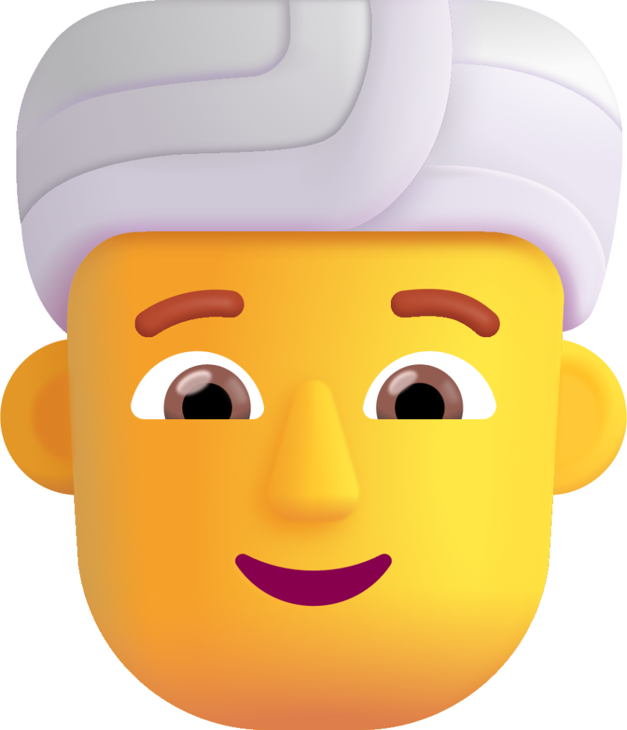 person wearing turban default emoji