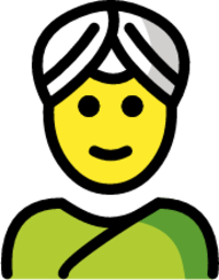 person wearing turban emoji