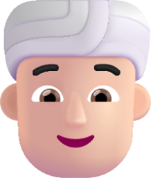 person wearing turban light emoji