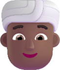 person wearing turban medium dark emoji