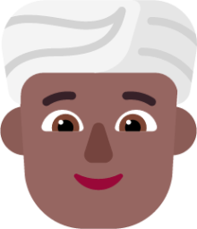 person wearing turban medium dark emoji