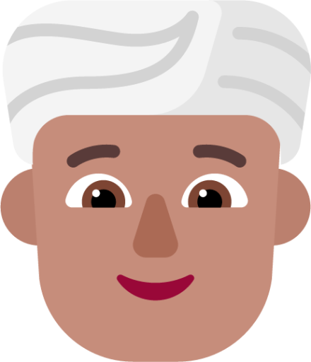 person wearing turban medium emoji