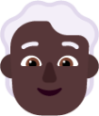 person white hair dark emoji