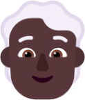 person white hair dark emoji