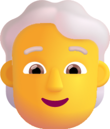 person white hair default emoji