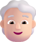 person white hair light emoji