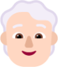 person white hair light emoji