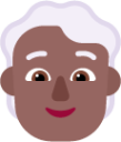 person white hair medium dark emoji