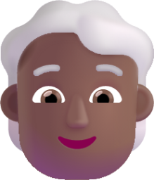 person white hair medium dark emoji