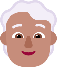 person white hair medium emoji