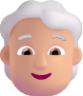 person white hair medium light emoji