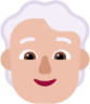person white hair medium light emoji