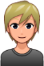 person with blond hair (plain) emoji