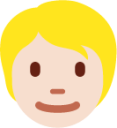 person with blond hair tone 1 emoji